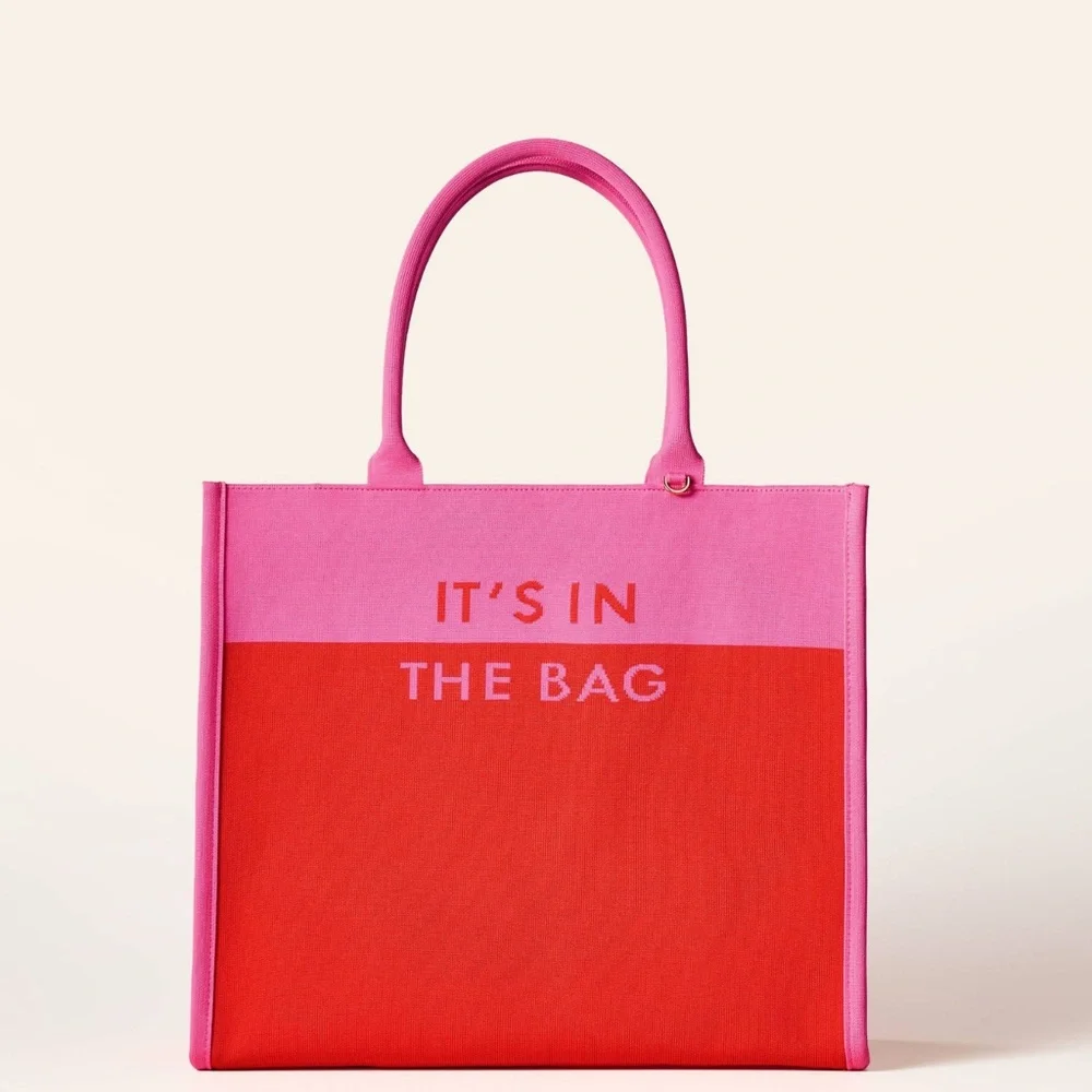 ♠️❤️kate spade new york x Target Pink/Red Colorblock Knit Tote Bag
